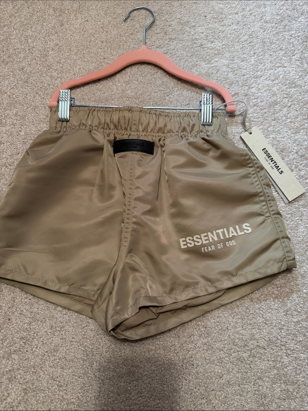 ESSENTIALS Women’s Tan Athletic Shorts